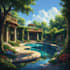 create garden or landscape 2d rendering