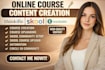 do online course creation course content course curriculum training course