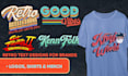 design vintage retro striped typography design for brands