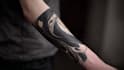 custom an abstract black tattoo design