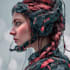 design stunning sci fi, cyberpunk character