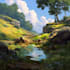 create stylized environment concept art, fantasy background