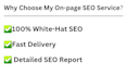 optimize on page SEO to improve google ranking