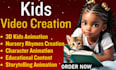 create 3d educational nursery rhymes animation for kids