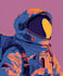draw you a cool astronaut astronaut illustration, sci fi art