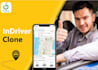 develop a full featured taxi booking app, rideshare app, uber app, lyft, or bolt