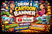 draw unique cartoon banner for youtube