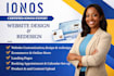 create ionos website design redesign wordpress godaddy landing page ecommerce