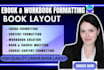 professionally format ebook, course workbook digital course content