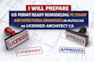prepare US permit remodeling pe stamp architectural drawing licensed architect