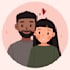 draw a cute simple couple portrait for your valentine gift