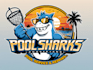design a modern professional pool shark and spa logo