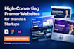 design framer wordpress website framer landing page and shopify framer developer
