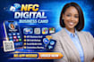 design clickable and print ready smart nfc interactive digital business card