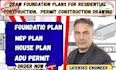 draw foundation plan, construction plan, permit autocad drawing in michigan,ohio
