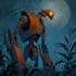 illustrate sci fi robot or alien character