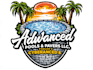 professional swimming pool and pool service logo design