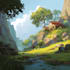 do stylized environment illustration background art