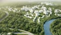 redesign 3d urban master plan, urban building structure, town house development