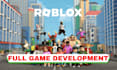 develop a complete roblox game with scripting map design character and animation