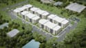 rebuild 3d commercial complex, shop exterior visualization, retail space layout