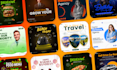 design social media posts and photoshop templates