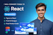 develop responsive react focused web pages from figma designs