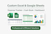create professional excel dashboards and expense trackers