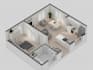 design your small studio apartment and 3d plan