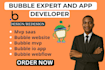 build bubble io website bubble webflow mvp saas bubble mobile app