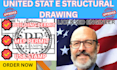 usa structural drawing,building permit,site plan,mep permit,usa stamp