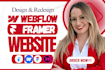 deisgn and develop webflow, figma to webflow, framer website, framer developer