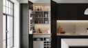 design kitchen pantry cabinet apartment interior 3d render