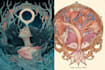 create illustrations in art nouveau style