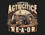 create vintage agriculture tractor logo