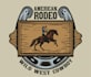 make authentic vintage cowboy logo with t shirt design