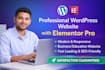 design a professional wordpress website using elementor pro