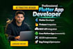 create flutter app development and firebase integration for android ios