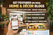publish a high quality guest post for your home decore site