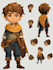 do 2d character design, 2d game character, concept