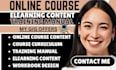 design online course content, curriculum, elearning content, training manual