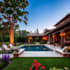 design landscape, terrace, backyard, pool, and patio