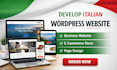 develop italian wordpress website business website  ecommerce store page design