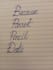 provide hand written letters and hand written notes