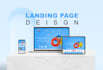 create a landing  page using HTML , CSS and javascript