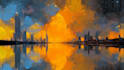 create modern abstract digital art paintings