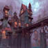 draw the landscape illustration or concept art