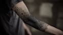 create sleeve tattoo design in geometric style
