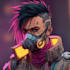 make a cyberpunk character art