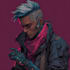 make cyberpunk character art